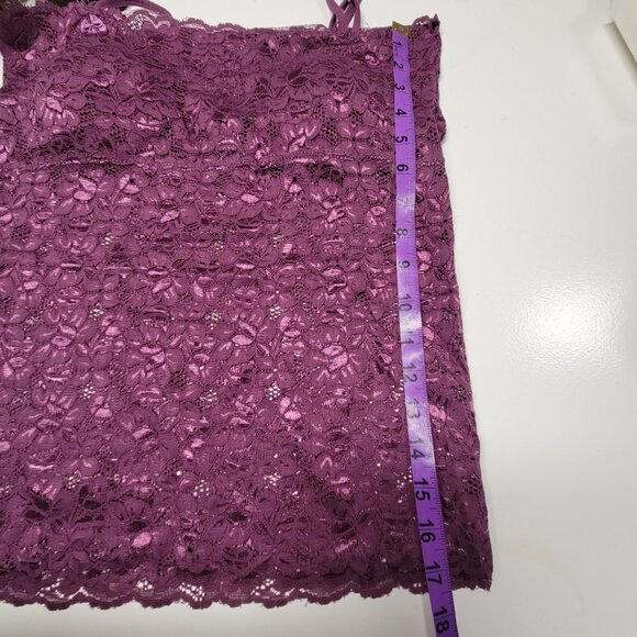 Purple Tank Top Lace Camisole SIZE M - Stretchy Top -  NEW - Picture 3 of 7